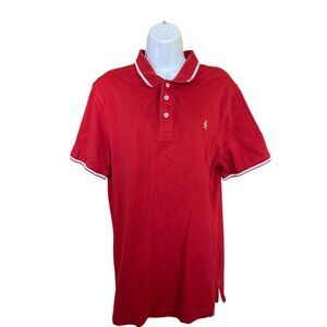 Penguin Original Men’s Red Polo Shirt Size L Tipped Collar Classic Golf Preppy